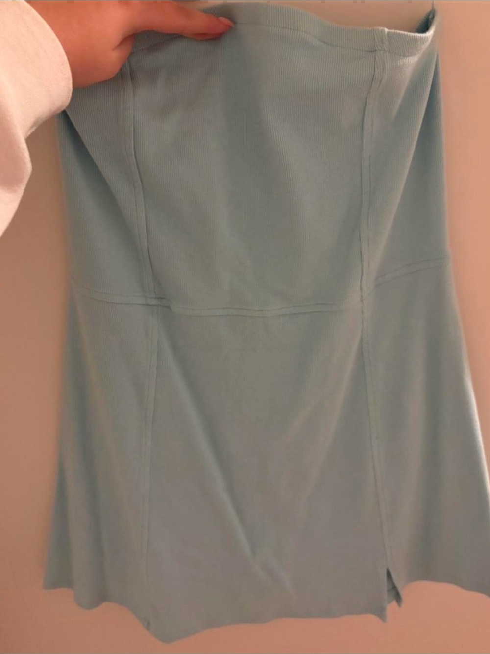 American eagle blue strapless dress with build in shorts